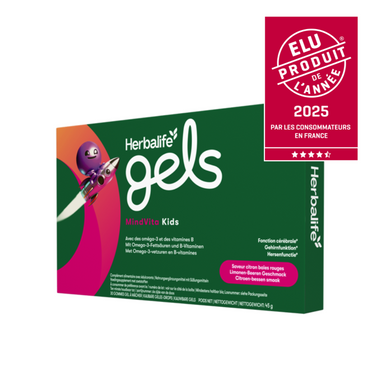 Herbalife Gels MindVita Kids Saveur Citron baies rouges 30 gommes gel à mâcher